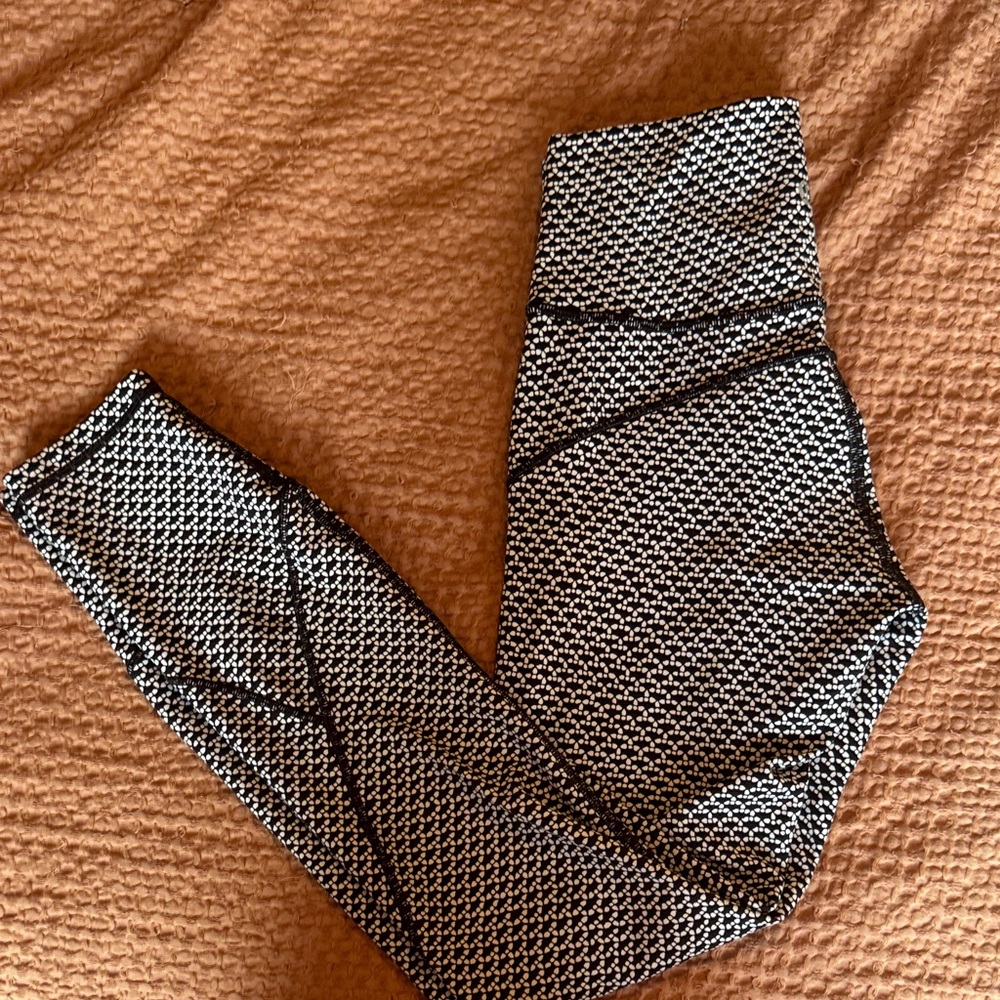 lululemon athletica Black and White Patterned Leggings